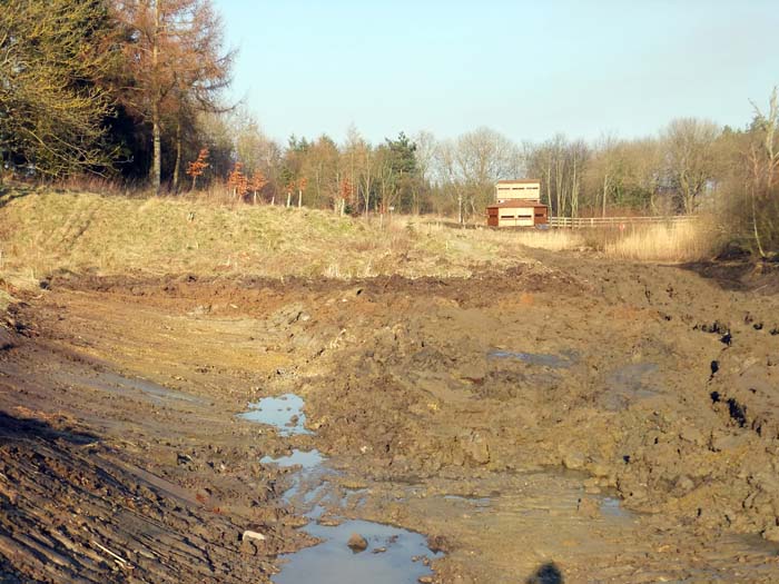 View of hide and mud