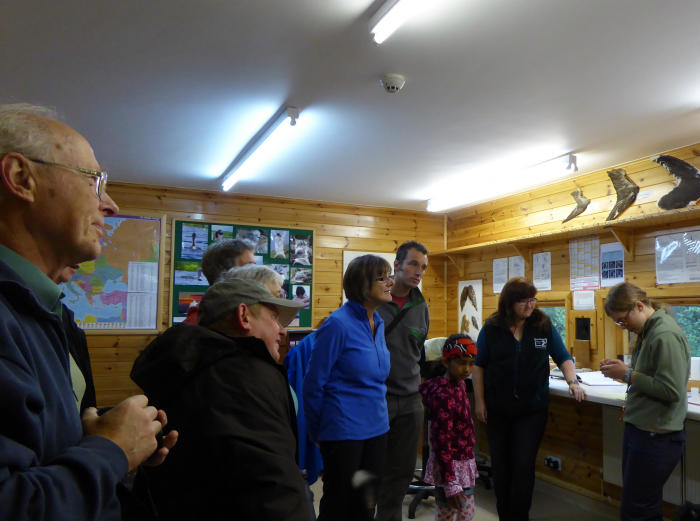 RSPB group in the ringing room